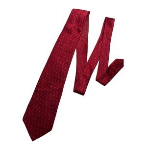 Zylos George Machado Mens Red Geometric‎ Diamond Silk Necktie 3.75 Inch Width